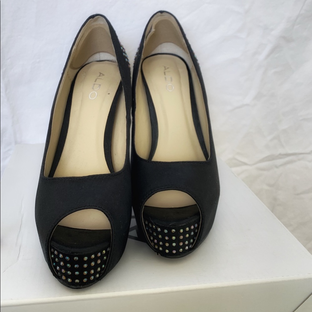 Black Aldo Studded High Heels